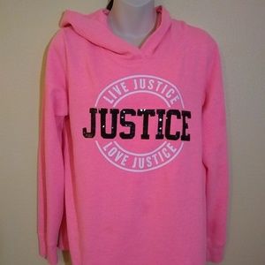 Justice pink/sequened hoodie
